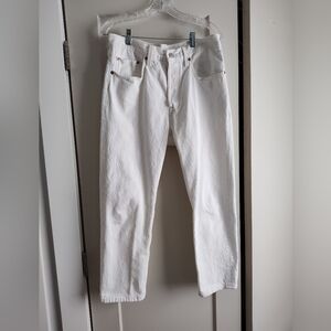 Levi's 501 Cropped jeans, Size 30x26, Soft White, Like New